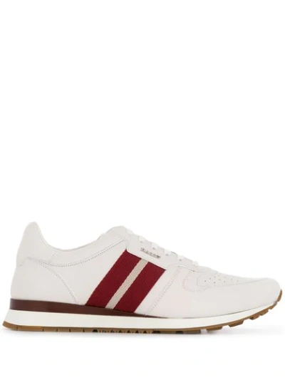 Bally Side Stripes Sneakers In White