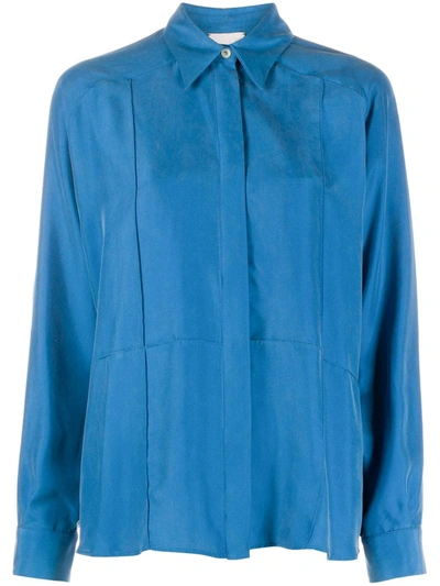 Alysi Plain Boxy Shirt In Blue