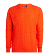 Ralph Lauren Cable-knit Wool-cashmere Sweater In New Active Orange