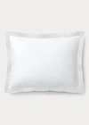 Ralph Lauren Organic Sateen Border Pillow In True Graphite