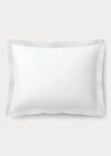 Polo Ralph Lauren Organic Sateen Border Pillow In True Graphite