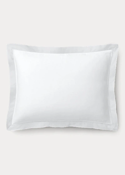 Ralph Lauren Organic Sateen Border Pillow In True Graphite