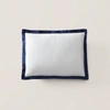 Ralph Lauren Organic Sateen Border Bedding 624 Thread Count Throw Pillow In Polo Navy