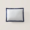Polo Ralph Lauren Organic Sateen Border Bedding 624 Thread Count Throw Pillow In Blue