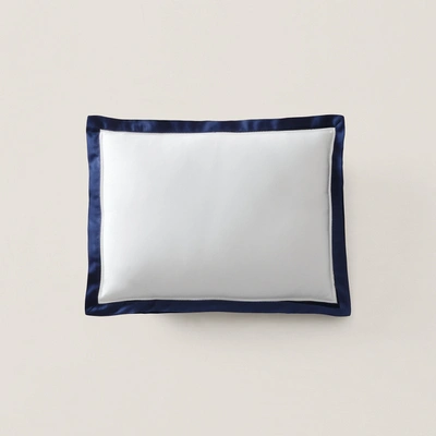 Ralph Lauren Organic Sateen Border Bedding 624 Thread Count Throw Pillow In Polo Navy