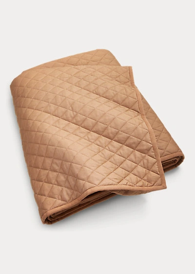 Ralph Lauren Cromwell Quilted Coverlet In Camel