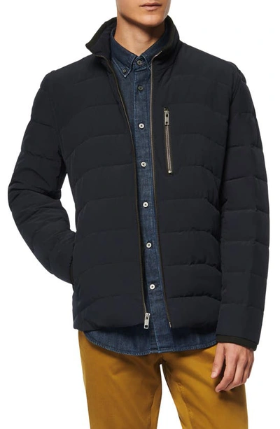 Marc New York Men's Carlisle Quilted Packable Mockneck Zip Jacket In Ink