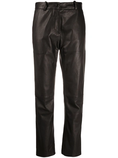 P.a.r.o.s.h Lambskin Skinny-fit Trousers In Black
