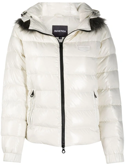 Duvetica Hooded Padded Jacket In Neutrals