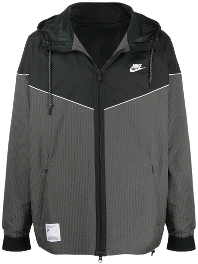 Nike Swoosh Logo Jacket In Grey