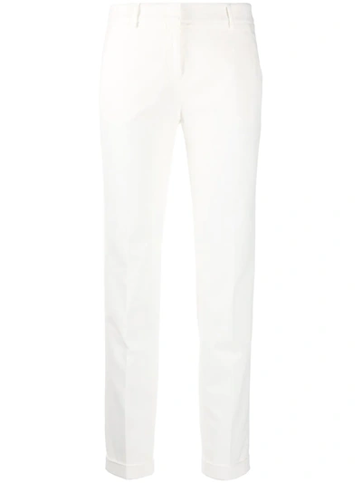 Incotex Cropped Skinny-fit Trousers In White