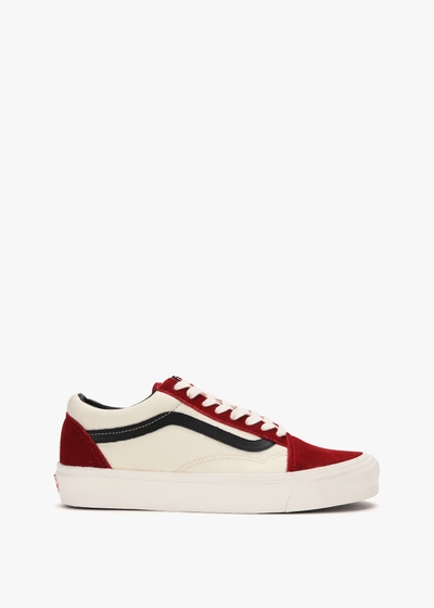 Vans Og Old Skool Lx In (suede/canvas) Red Dahlia/marshmallow/black |  ModeSens