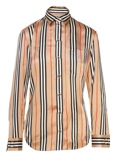 Burberry Camicia Godwit_223 Lunga Check In Beige