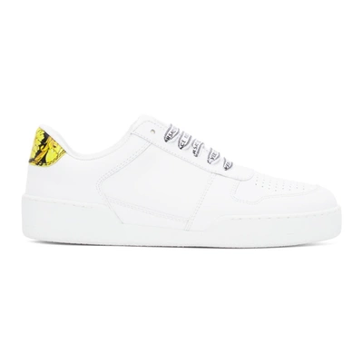 Versace Logo Lace-up Sneakers In White