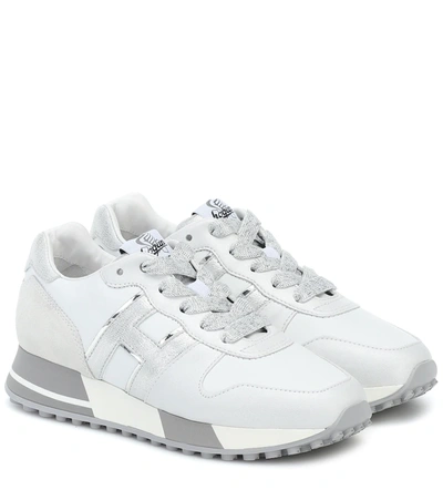 Hogan H383 Metallic Sneakers In White