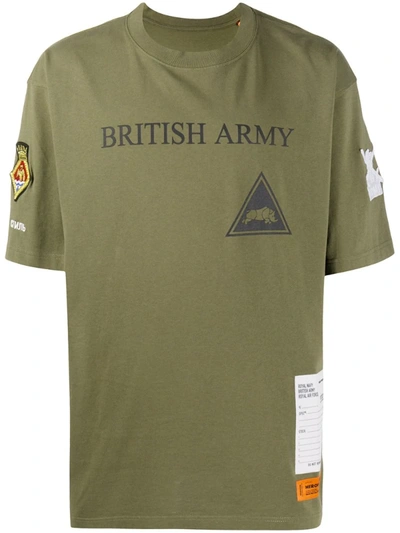 Heron Preston British Army Cotton T-shirt In Green
