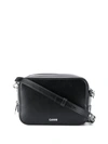 Ganni Shoulder Bag In Black Leather