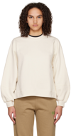 Ganni Off-white Balloon Sleeve Sweatshirt