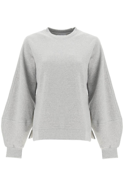 Ganni Software Isoli Crewneck Sweatshirt In Grey