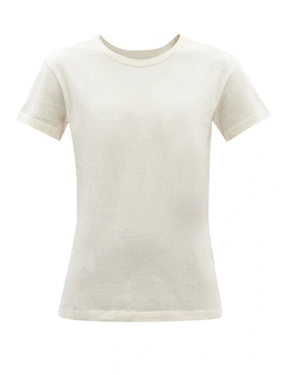 Officine Generale Lara Cotton-blend Jersey T-shirt In White