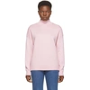Ganni Pink Wool Pullover Turtleneck In 480 Cherry