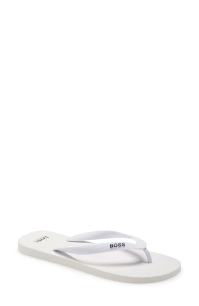 Hugo Boss Pacific Flip Flop In White