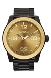 Nixon The Corporal Bracelet Watch, 48mm In Black/ Gold