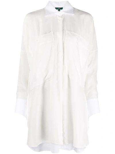 Jejia Oversized Two-pocket Shirt In White