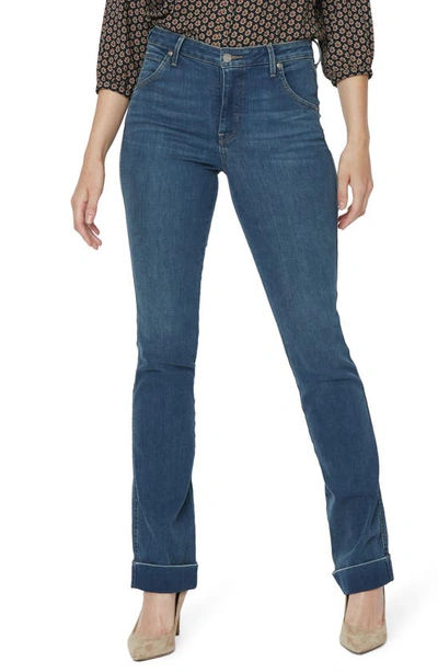 Nydj Slim Bootcut Cuffed Jeans In Reverence In Blue