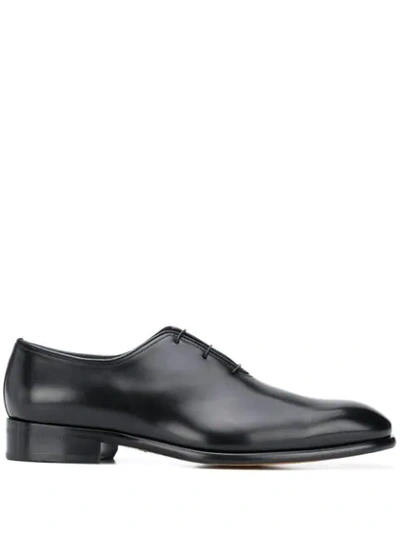 Doucal's Leather Oxford Shoes In Black