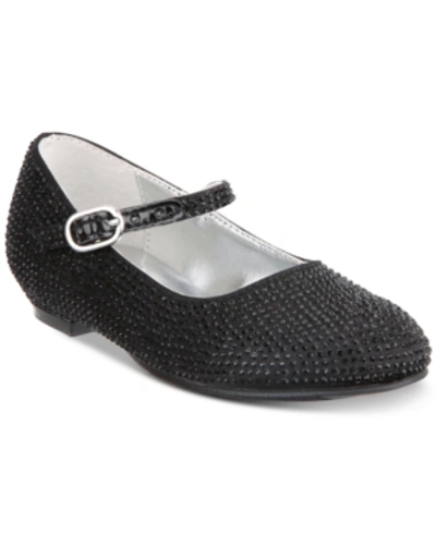 Nina Babies' Zellia-t Toddler Girls Maryjane In Black Satin