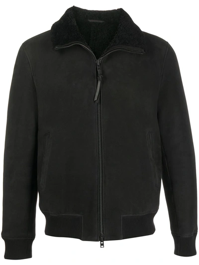 Closed Shearling Lined Jacket In Black