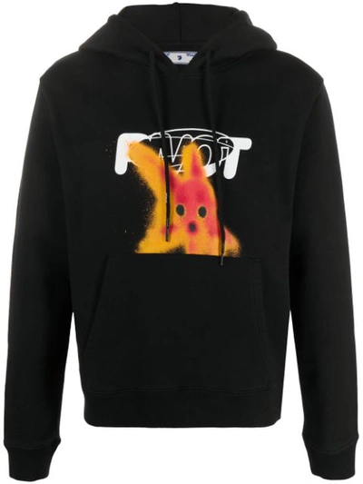 Pre-owned Off-white Slim Fit Pivot Fish Hoodie Black/red