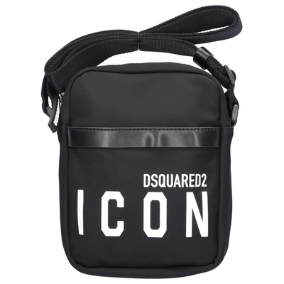 Dsquared2 Men Crossbody Mr. Icon Nylon Logo Black