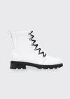 Sorel Lennox Waterproof Leather Combat Boots In White
