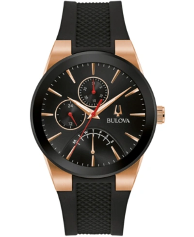 Bulova Men's Chronograph Modern Millennia Black Silicone Strap Watch 41mm