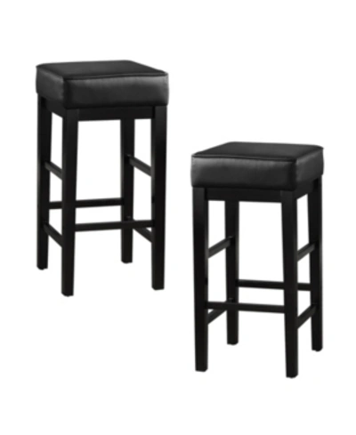 Furniture Hunter 29" Bar Stool (set Of 2) In Black