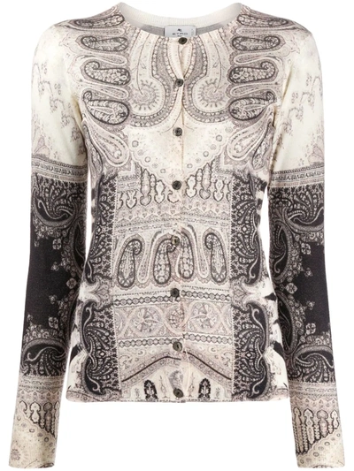 Etro Paisley Print Knitted Jumper In Neutrals