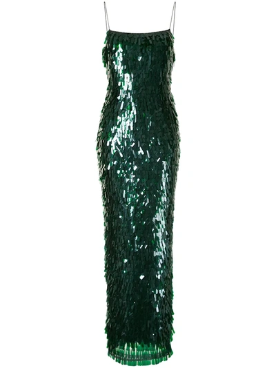 rachel gilbert green sequin dress Tayah Sequin-embellished Gown In Iridescent Prom Dress long