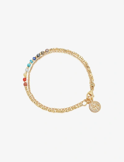 Astley Clarke Womens Yellow Gold Vermeil Rainbow Tree Of Life 18ct Yellow Gold-plated Sterling Silver Bracelet 1si