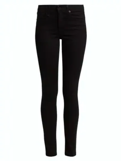 Rag & Bone Cate Mid-rise Ankle Skinny Jeans In No Fade Black