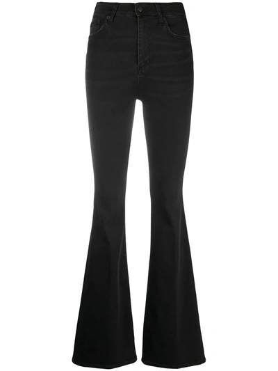 Department 5 Flared Leg Cropped Trousers, In Black