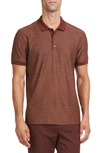 Theory Micro Grid Short Sleeve Polo In Pimento