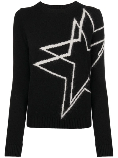 N°21 N° 21 Jumper Star Jacquard Crewneck In Black