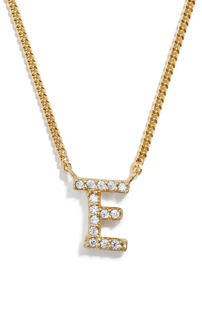 Baublebar Crystal Graffiti Initial Pendant Necklace In Gold E