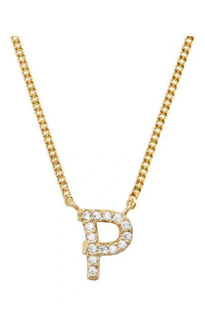 Baublebar Crystal Graffiti Initial Pendant Necklace In Gold P