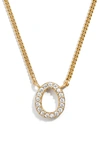 Baublebar Crystal Graffiti Initial Pendant Necklace In Gold O
