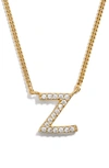 Baublebar Crystal Graffiti Initial Pendant Necklace In Gold Z