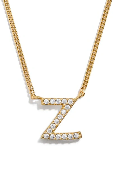 Baublebar Crystal Graffiti Initial Pendant Necklace In Gold Z