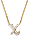 Baublebar Crystal Graffiti Initial Pendant Necklace In Gold X